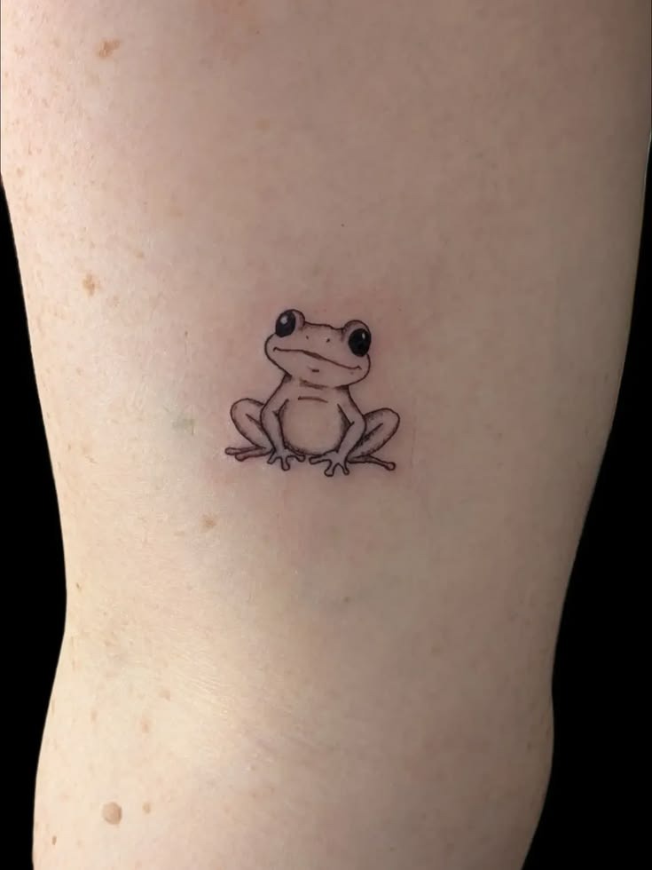 Tiny Sitting Frog Tattoo Tattoo Design