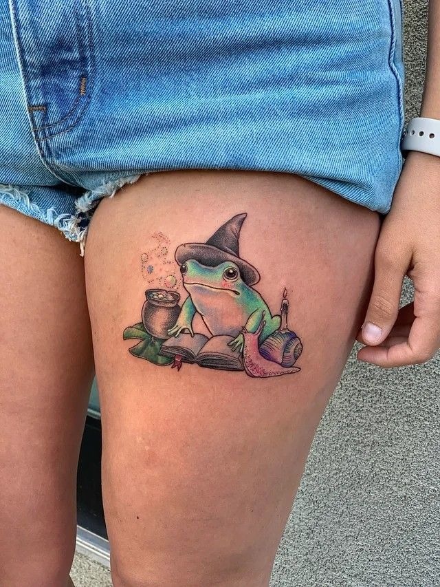 Wizard Frog Tattoo Tattoo Design
