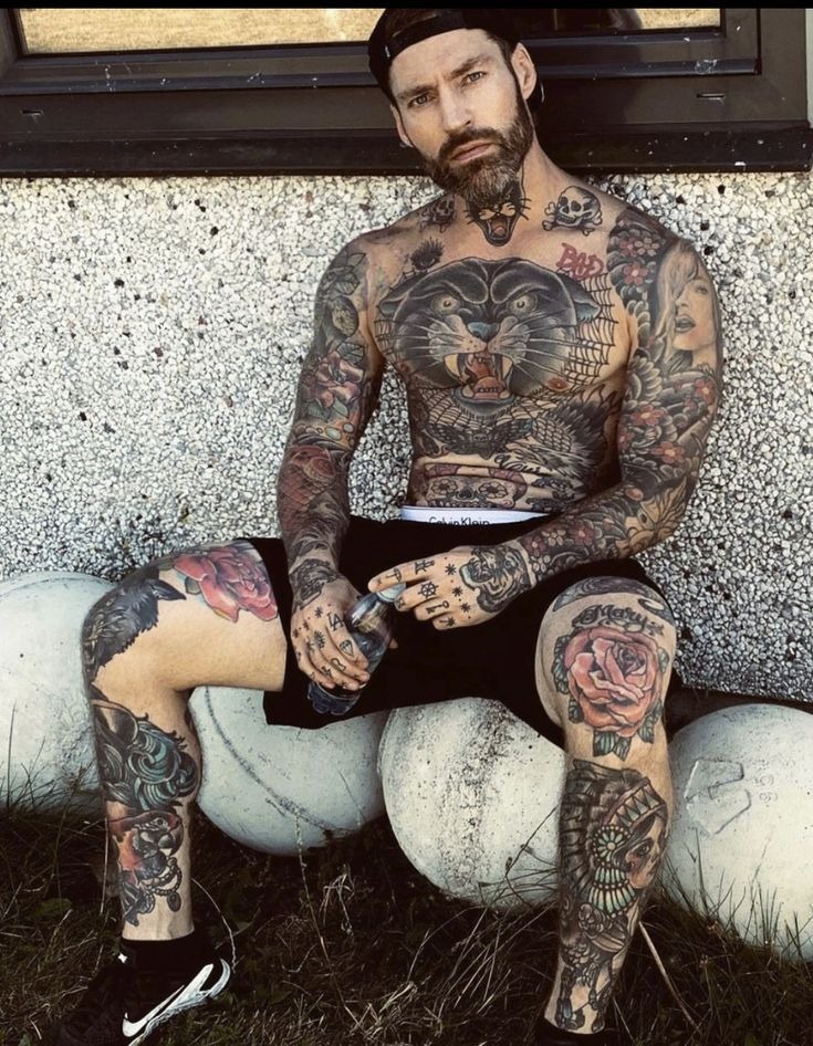 Neo-Traditional Full Arm Storytelling Sleeve Tattoo Design