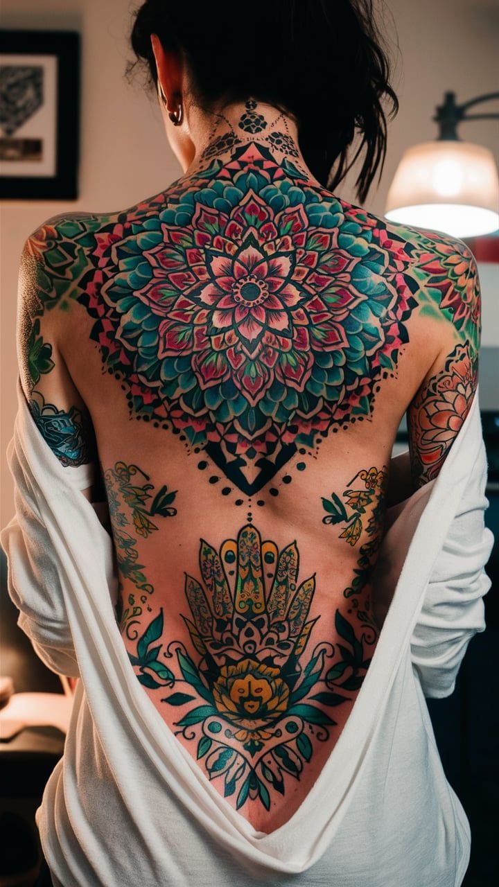 Ornamental Floral Leg Sleeve Flow Tattoo Design