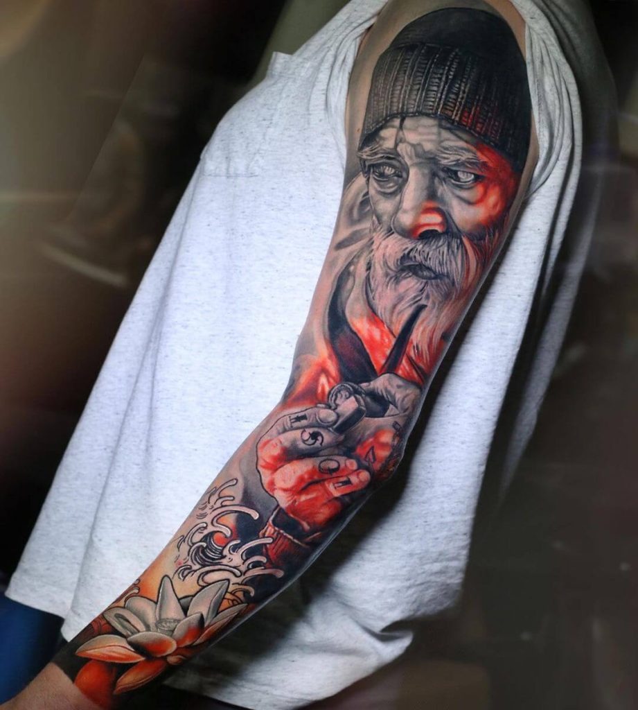 This sleeve design is a poignant tribute to wisdom and experience.