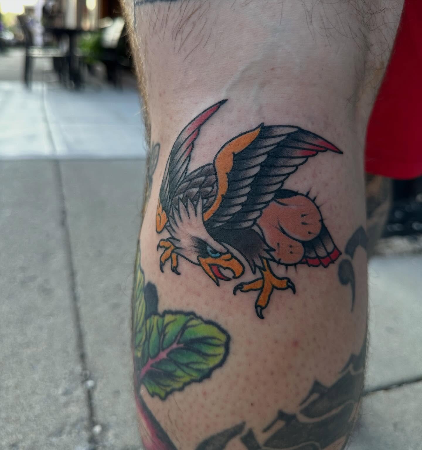 Eagle With Comical Rear Tattoo Tattoo Design