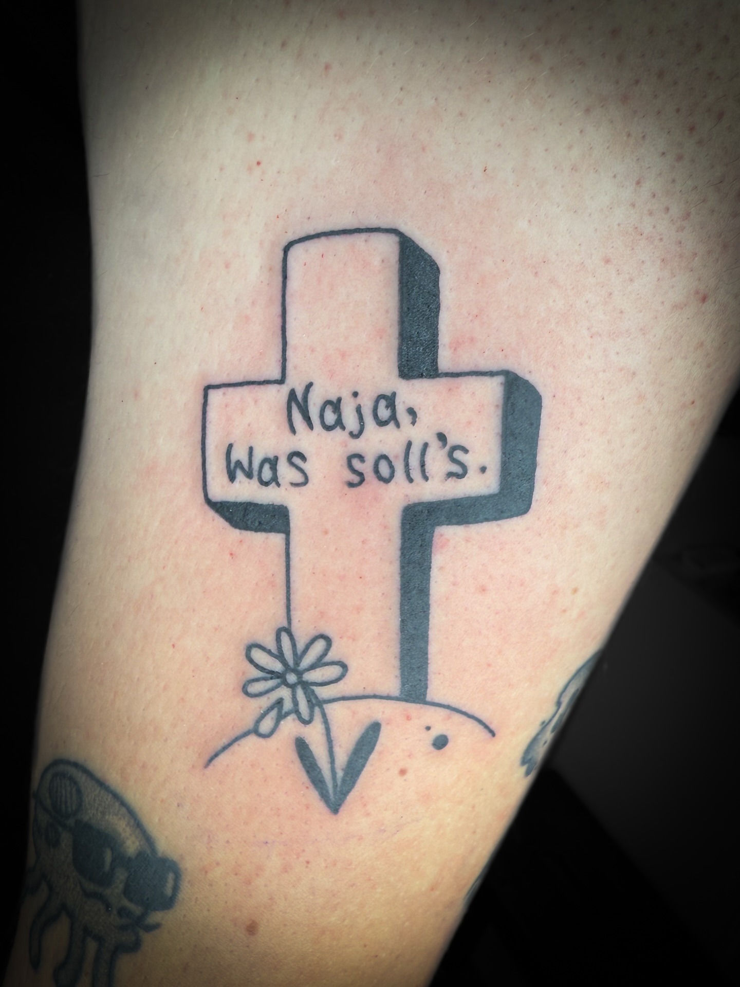 Funny Nah Was Solls Cross Tattoo Tattoo Design