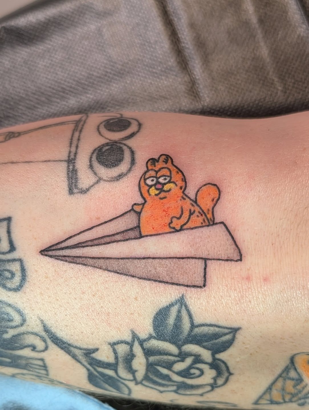 Garfield Paper Airplane Tattoo Tattoo Design