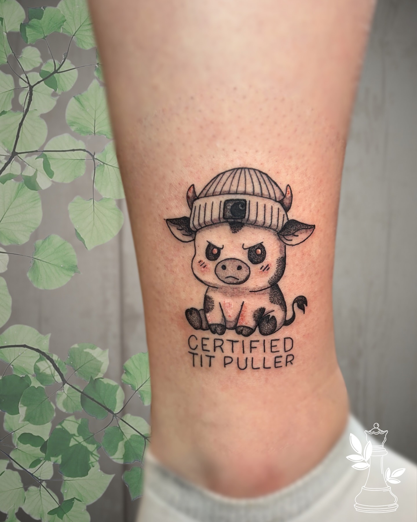 Grumpy Cow Joke Tattoo Tattoo Design