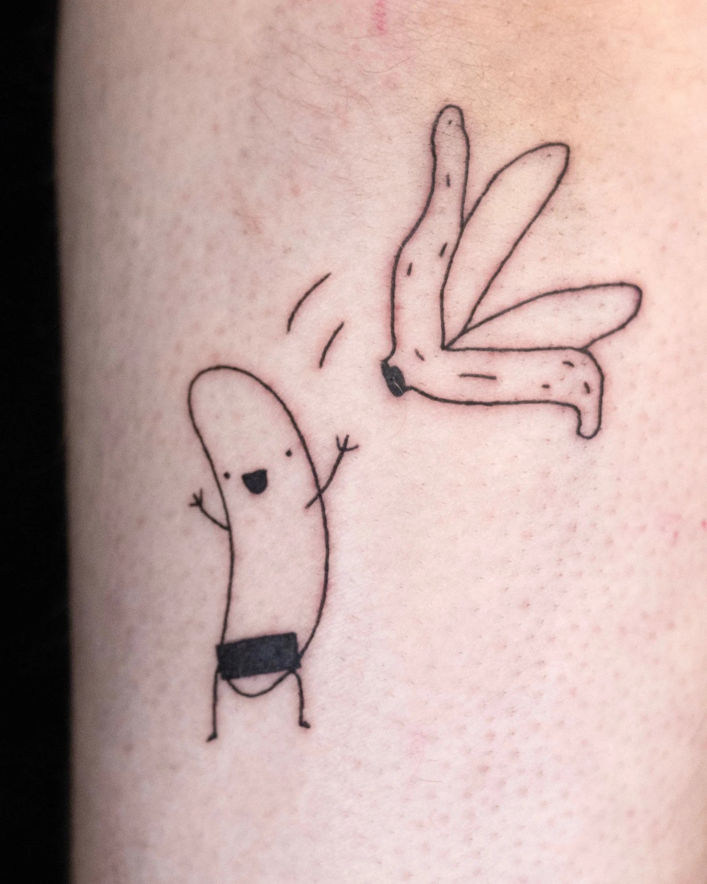 Happy Banana Peel Tattoo Tattoo Design