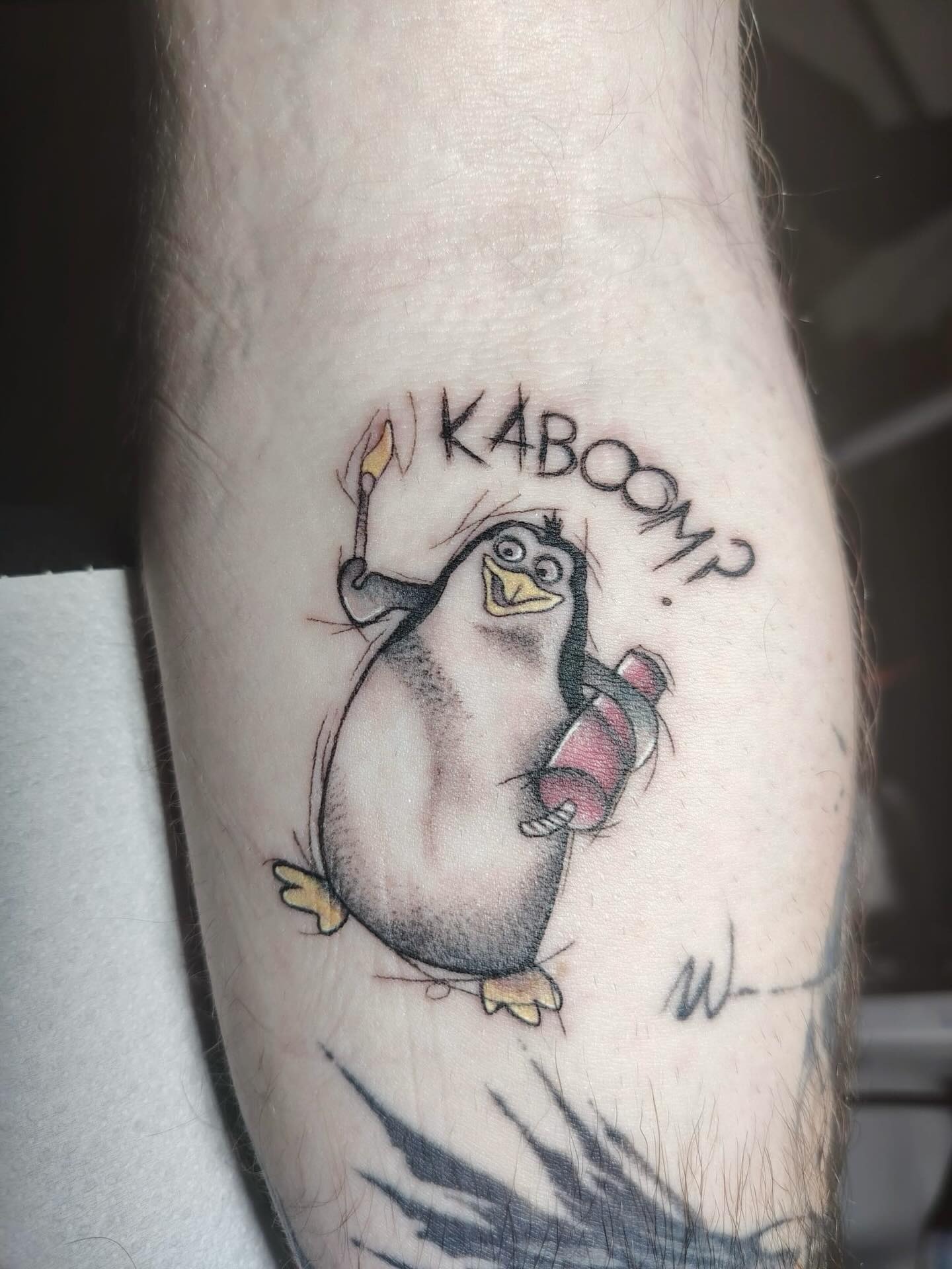 Kaboom Penguin Tattoo Tattoo Design