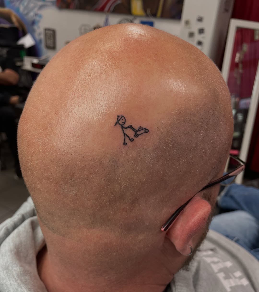 Stick Figure Lawn Mower Tattoo Tattoo Design