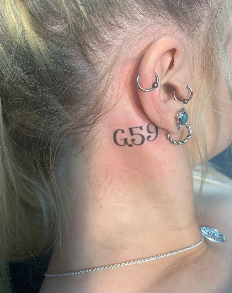G59 Behind the Ear Tattoo Tattoo Design
