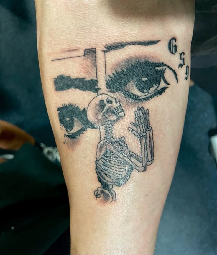 G59 Eyes and Skeleton Tattoo Tattoo Design