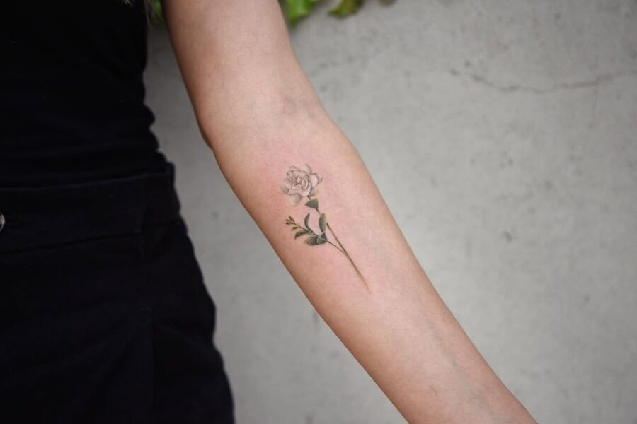 Elegant gardenia tattoo showcasing beauty and grace Tattoo Design
