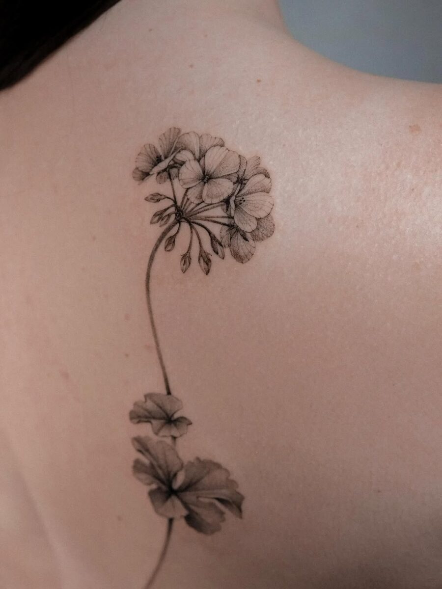 Elegant gardenia tattoo with intricate detailing Tattoo Design