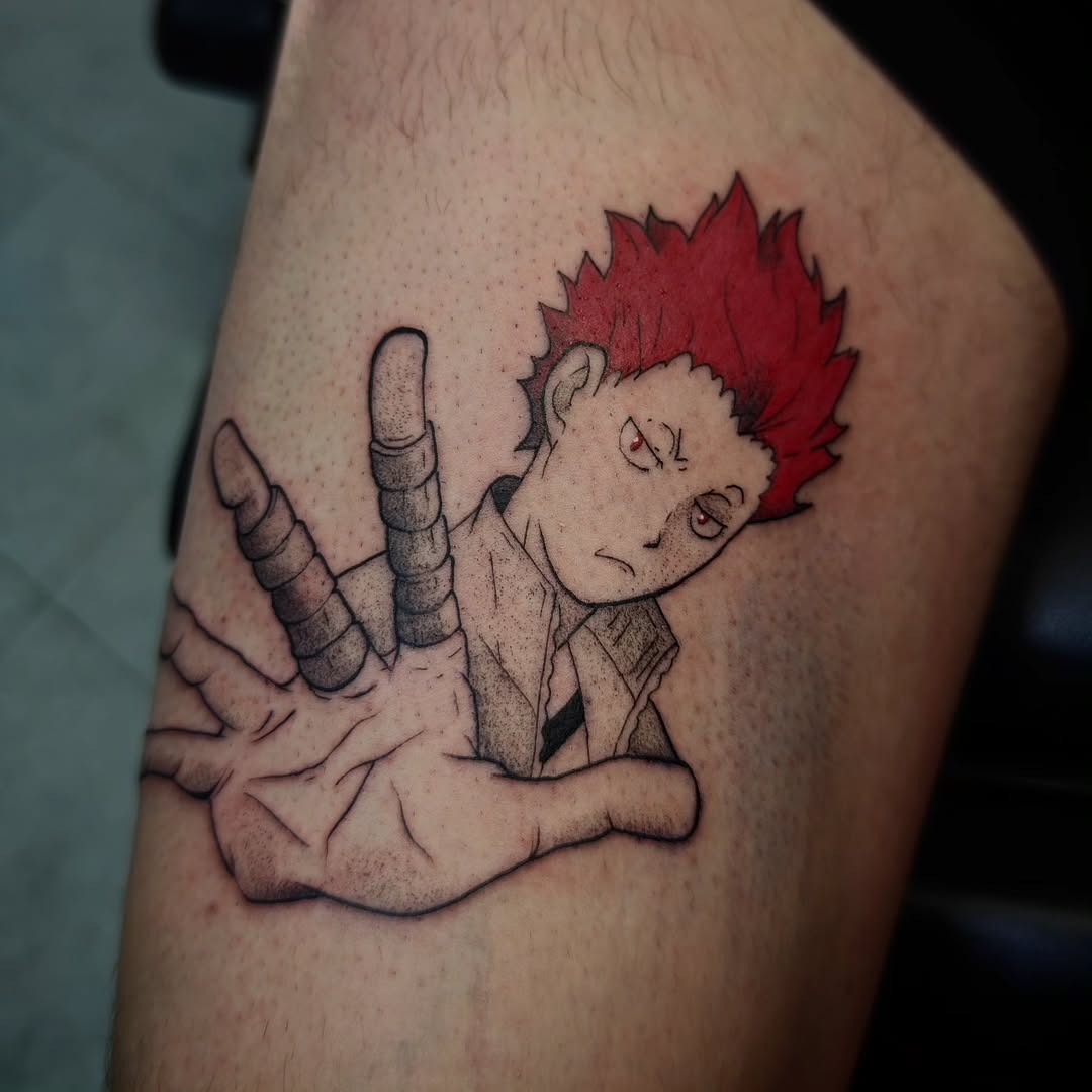 Dynamic Naruto-Inspired Character Tattoo Design Tattoo Design