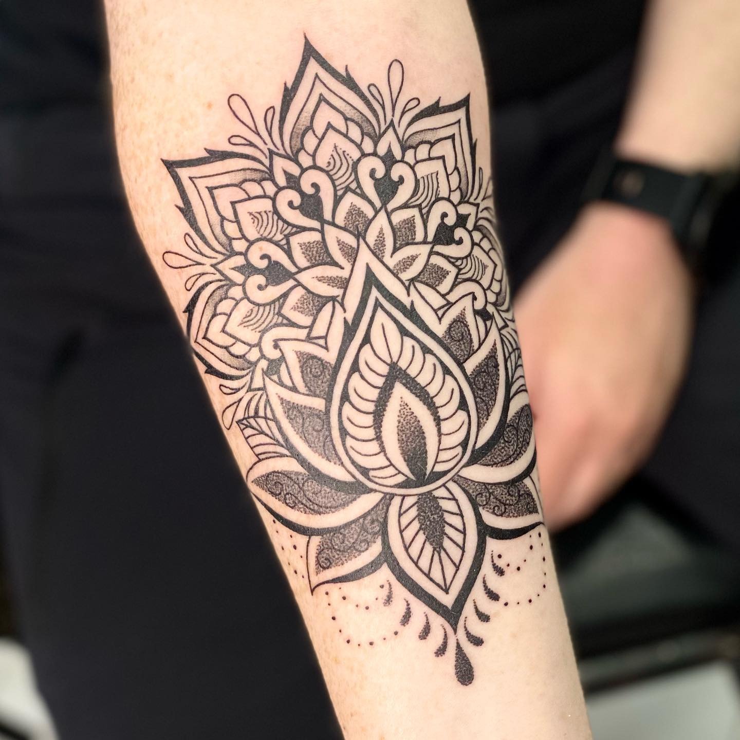 Bold Lotus Mandala Tattoo Tattoo Design