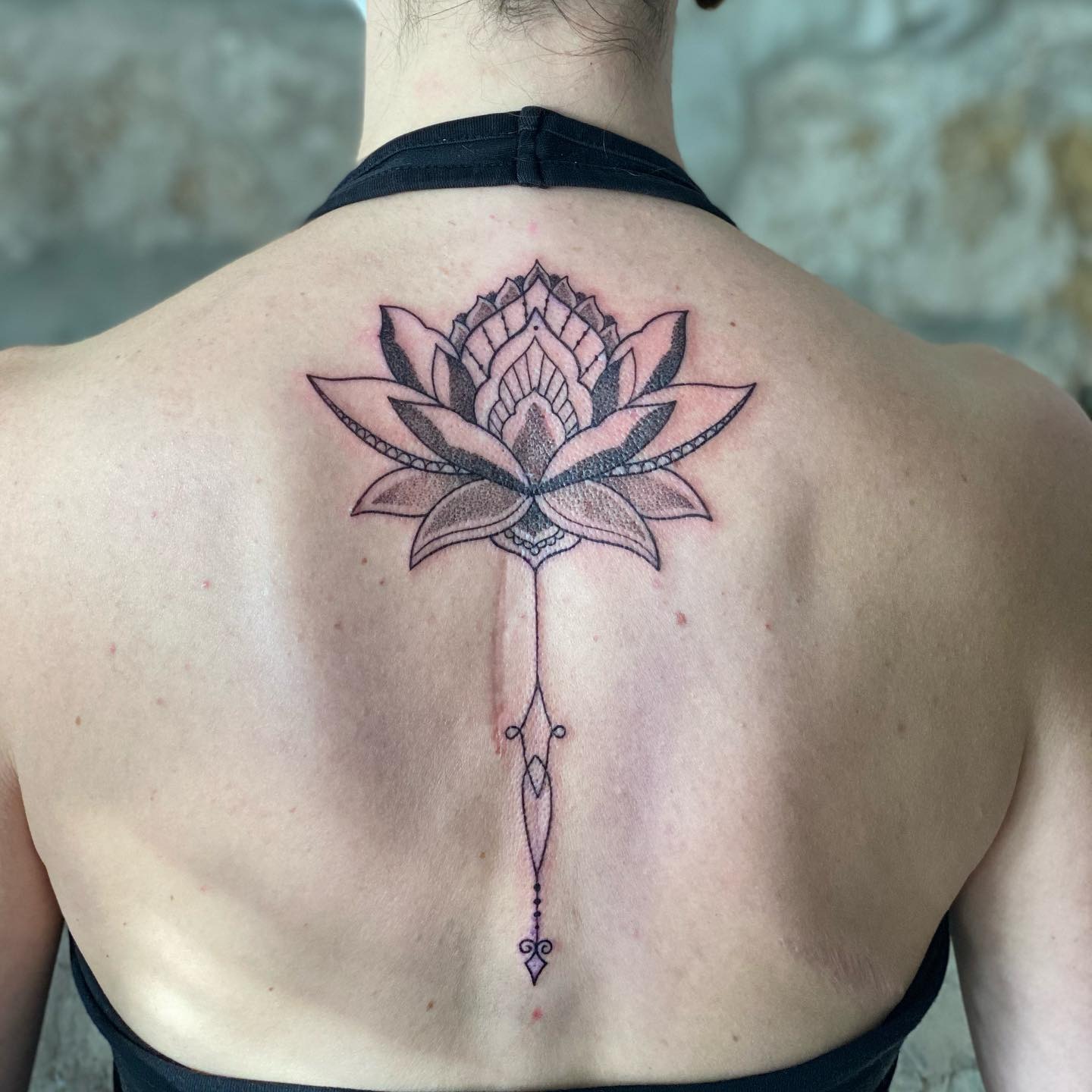 Fine Line Lotus Mandala Tattoo Tattoo Design