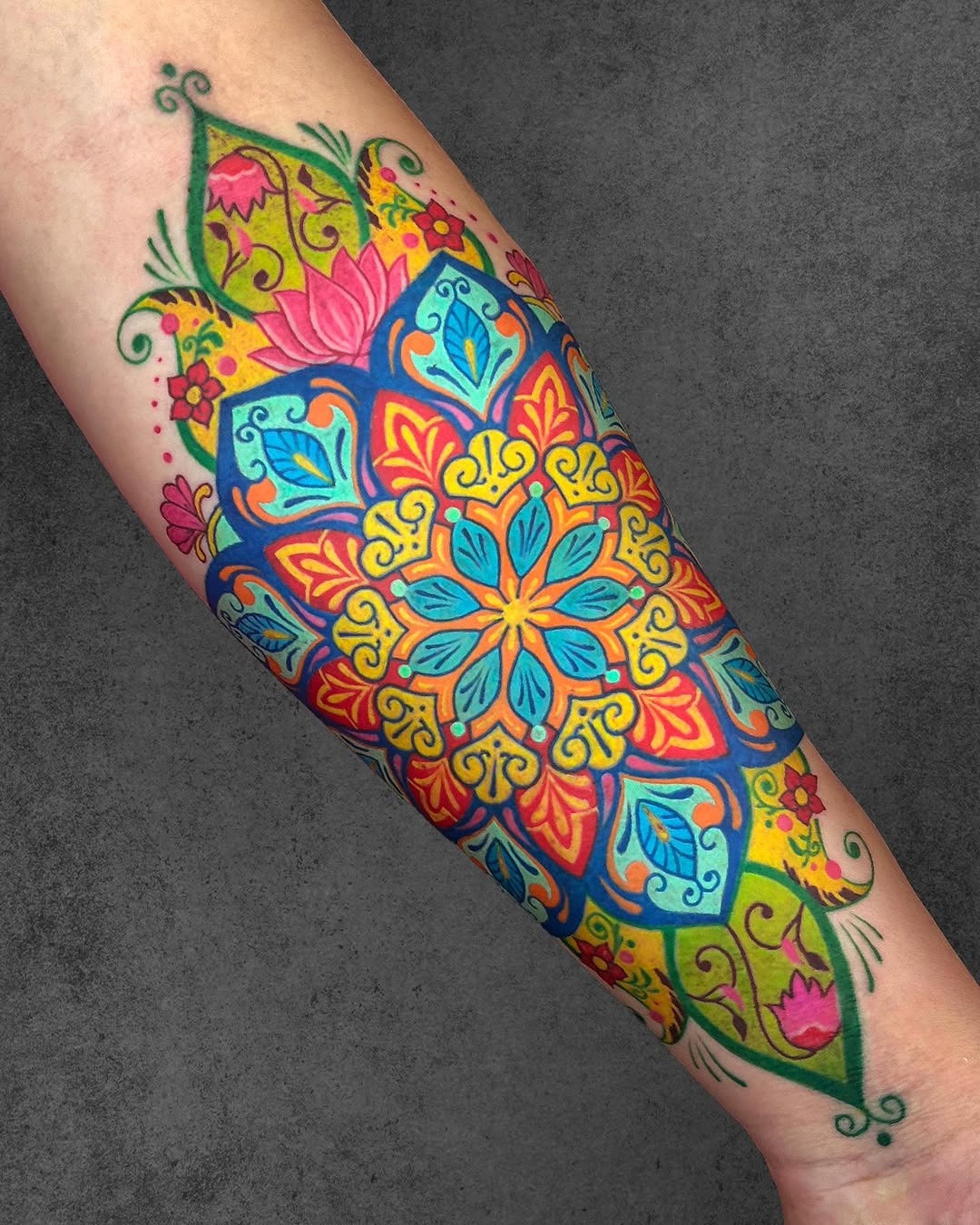 Bright and intricate mandala tattoo design Tattoo Design