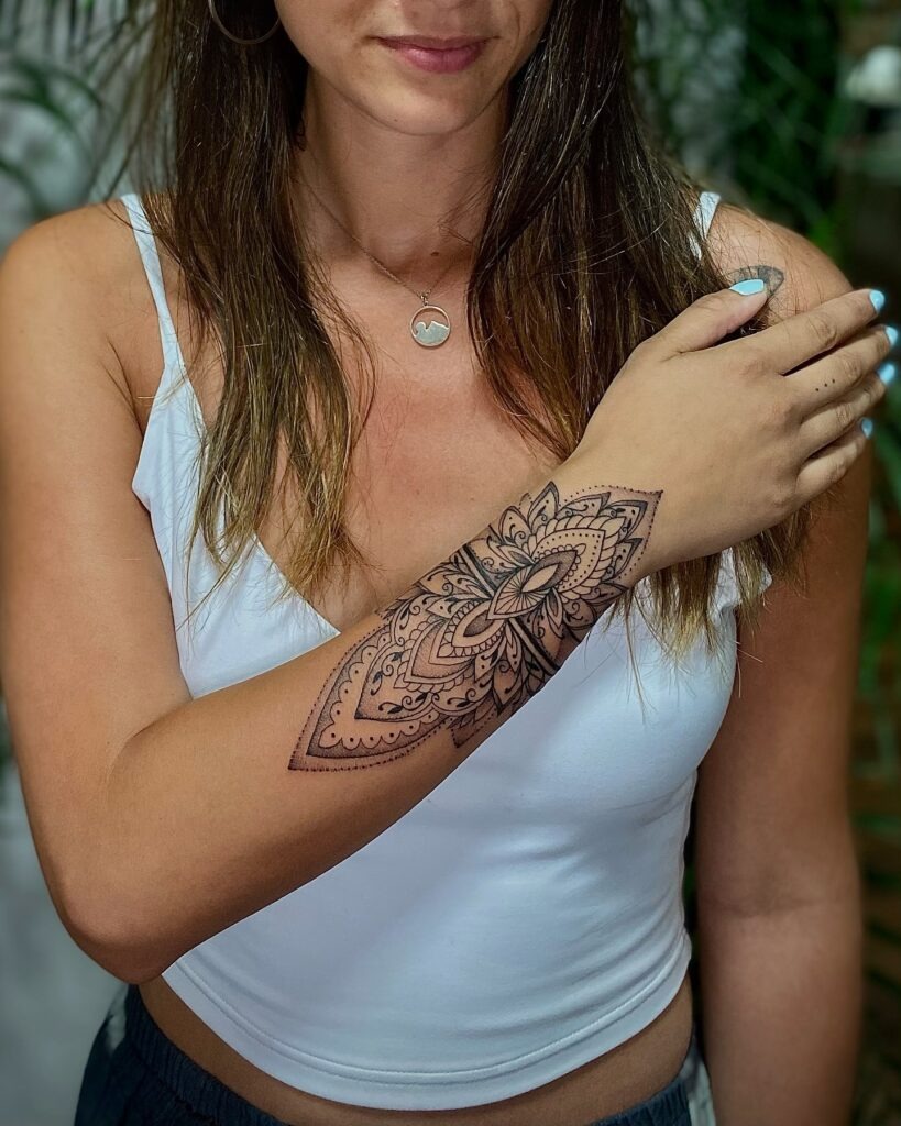 Flowing Mandala Forearm Tattoo Tattoo Design