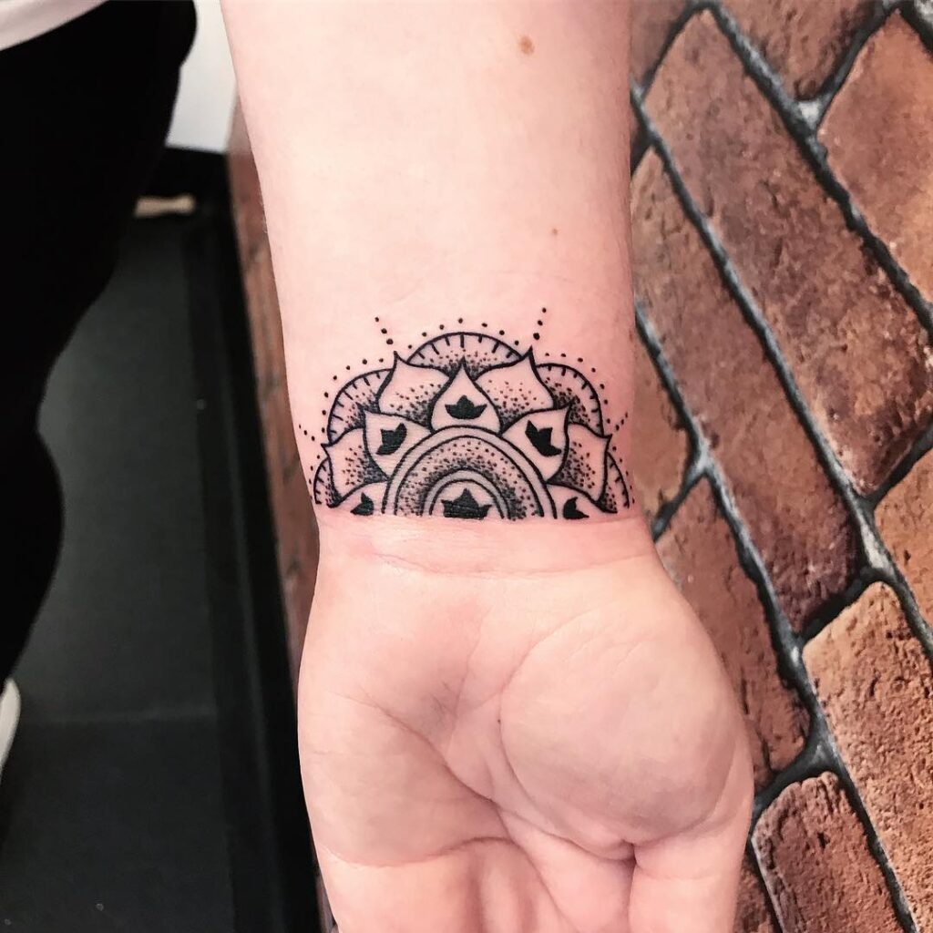 Half Mandala Wrist Tattoo Tattoo Design
