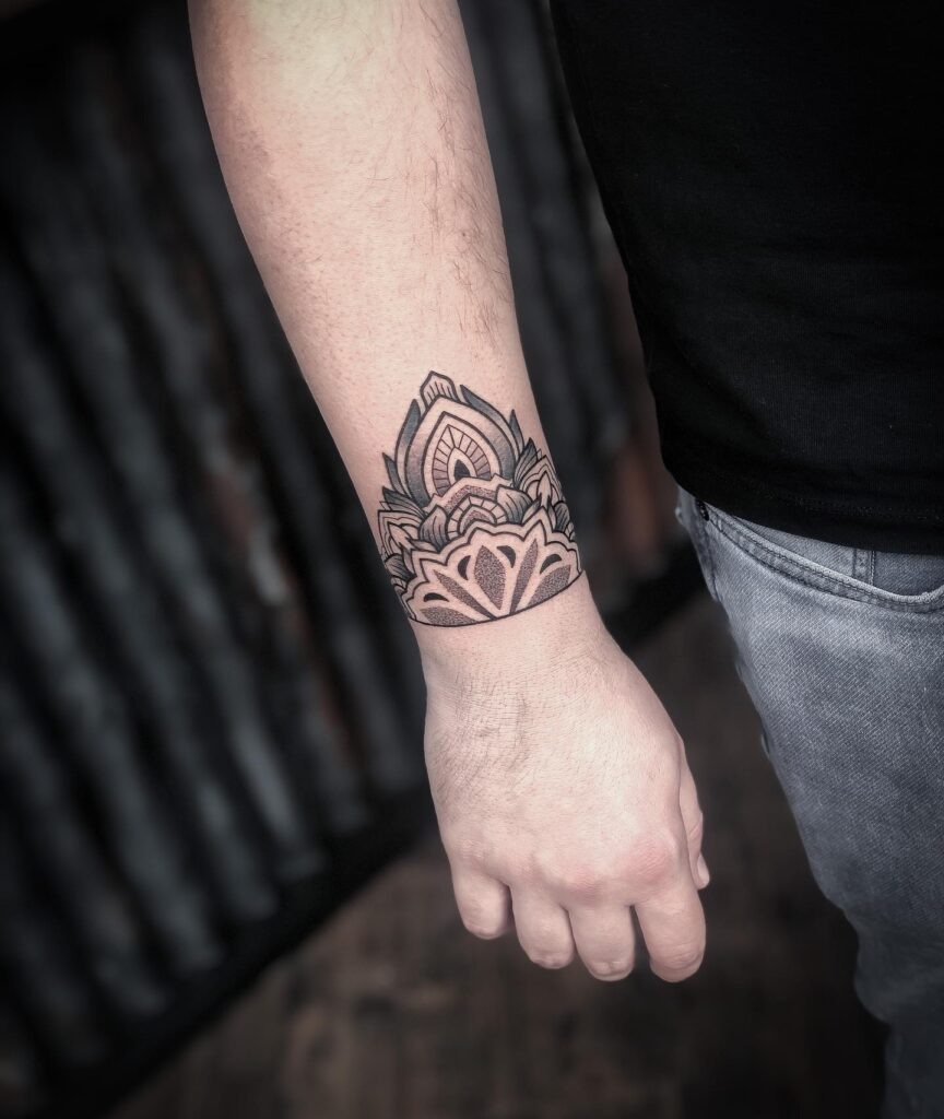 Intricate Mandala Wristband Tattoo Tattoo Design