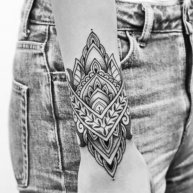 Ornamental Mandala Forearm Tattoo Tattoo Design