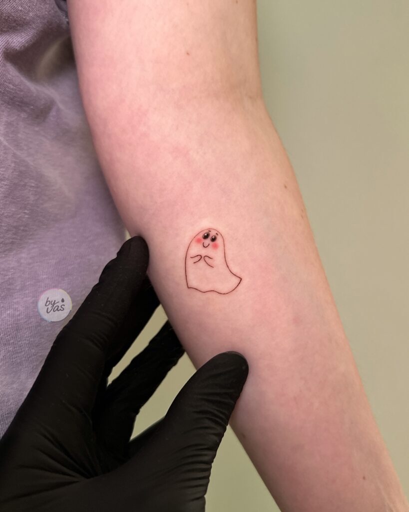 Blushing Baby Ghost Tattoo Tattoo Design