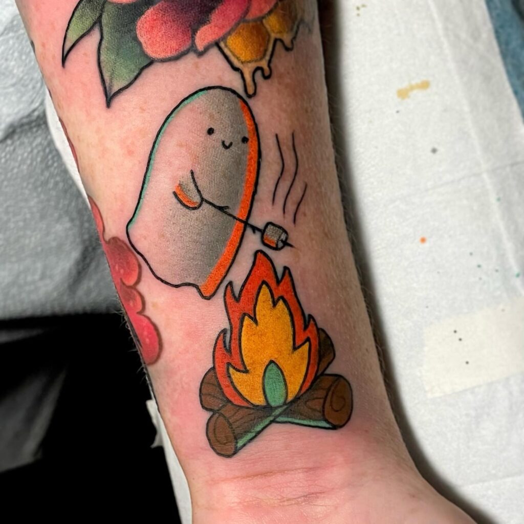Campfire Ghost Tattoo Tattoo Design