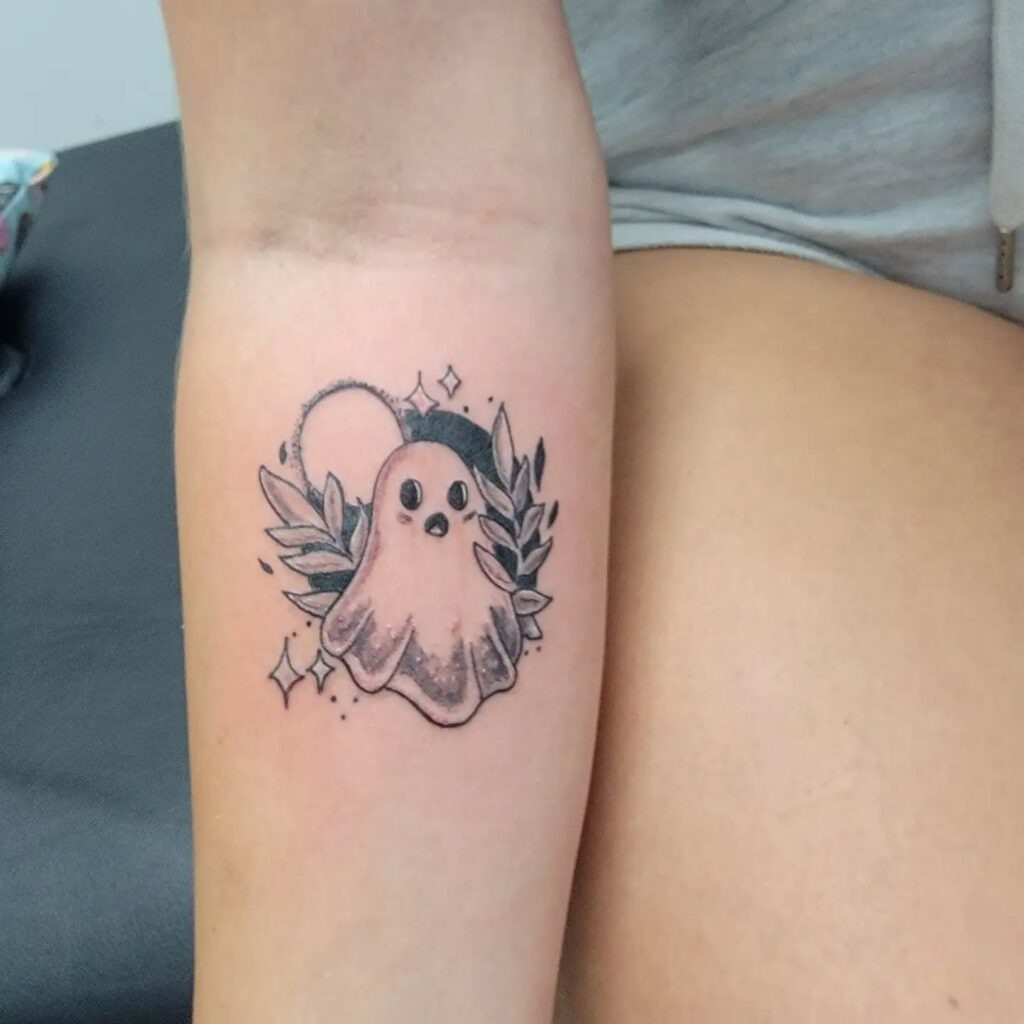 Moonlit Ghost Tattoo Tattoo Design