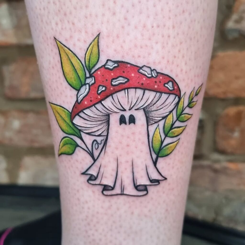 Mushroom Ghost Tattoo Tattoo Design