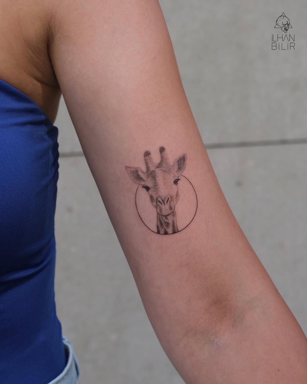 Charming minimalist giraffe tattoo design Tattoo Design