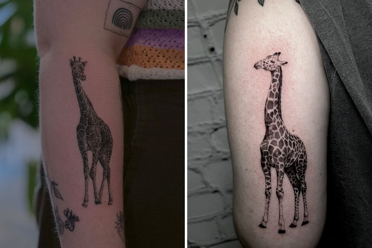 41+ Giraffe Tattoo Ideas For Timeless and Meaningful Ink Featured Lookbook Collage
