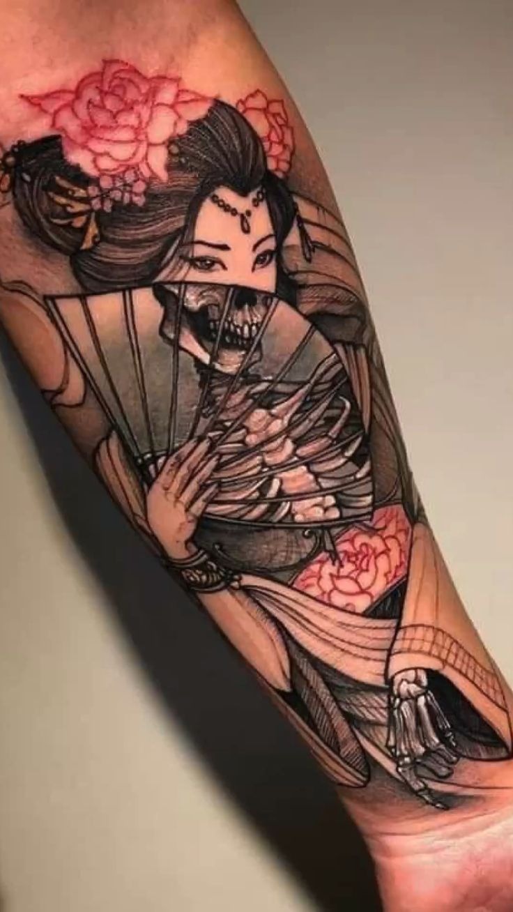 Gladiolus with Bold Affirmation Tattoo Design