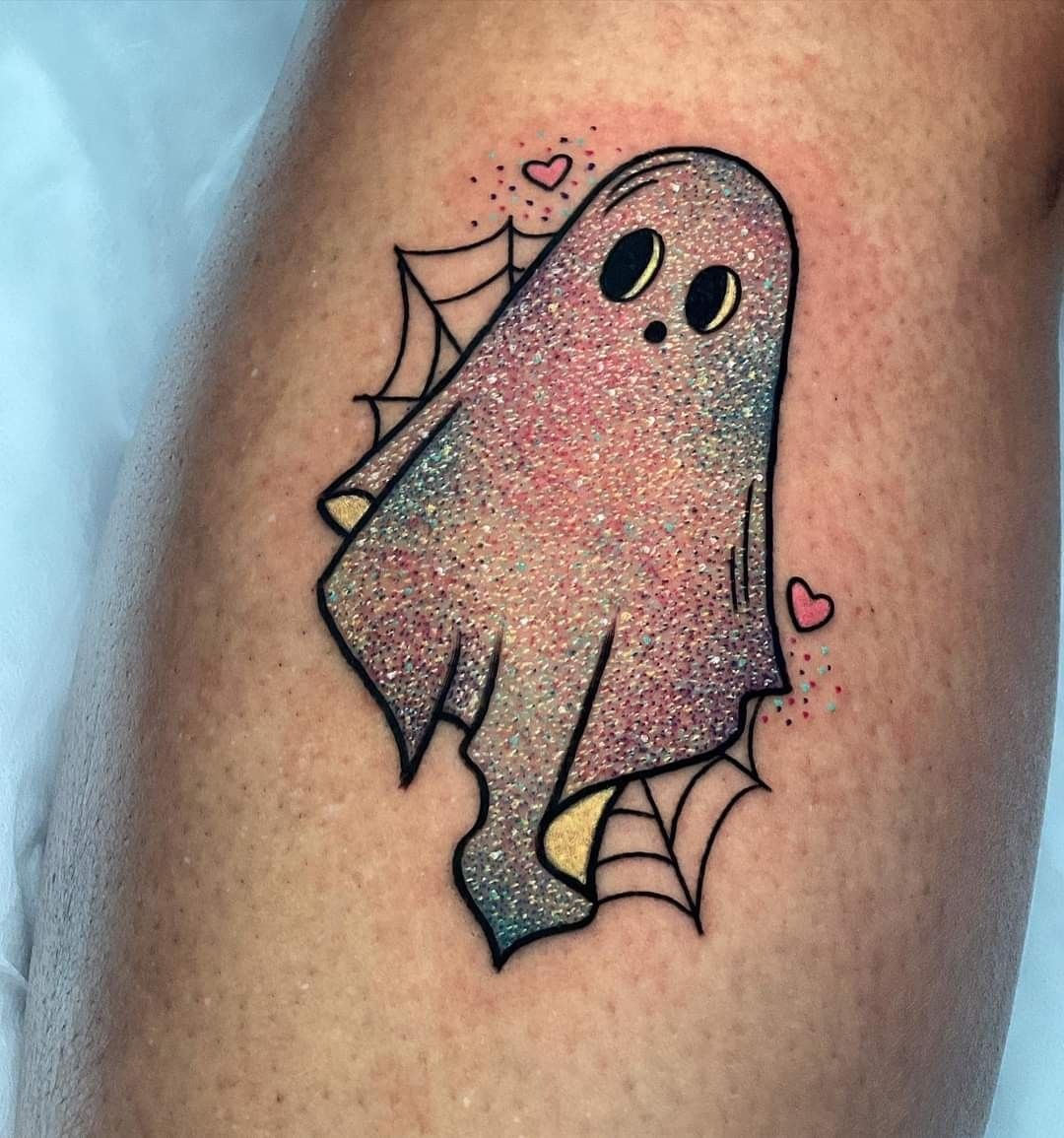 Holographic Glitter Fish Tattoo Design