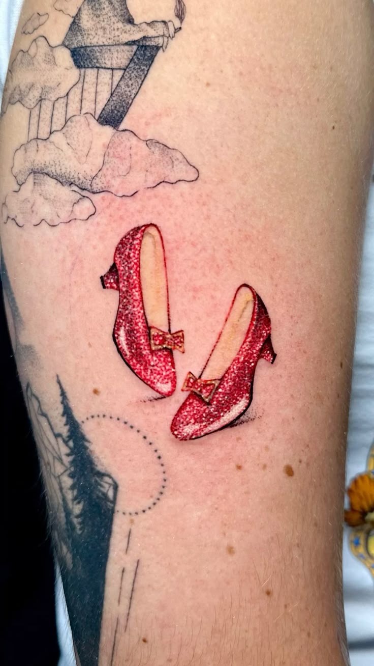 Peter Pan-Inspired Castle Sparkle Tattoo Design