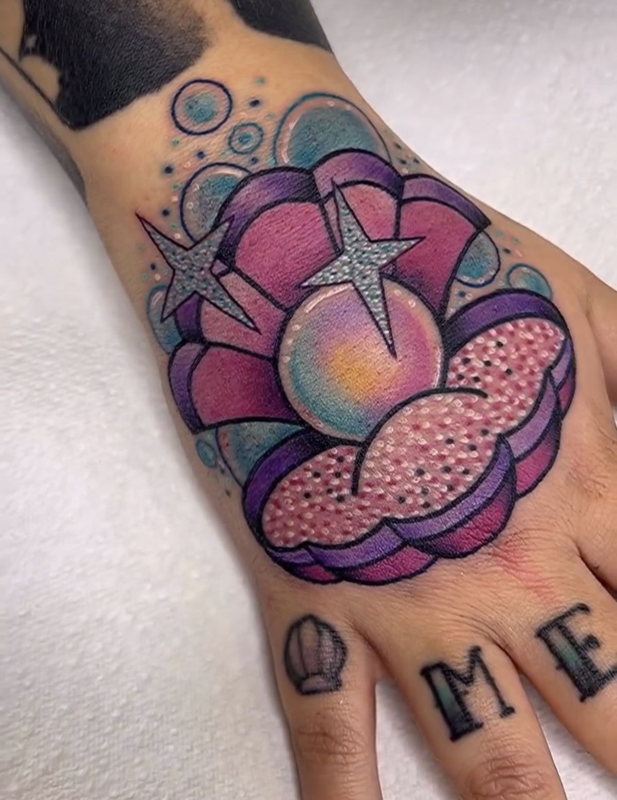 Rainbow Fern Statement Tattoo Design