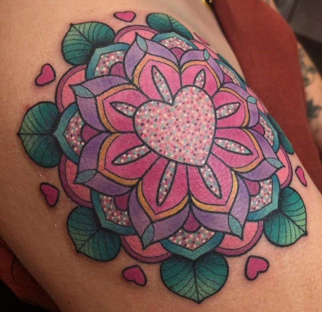 Sparkling Paw Print Trail Tattoo Design