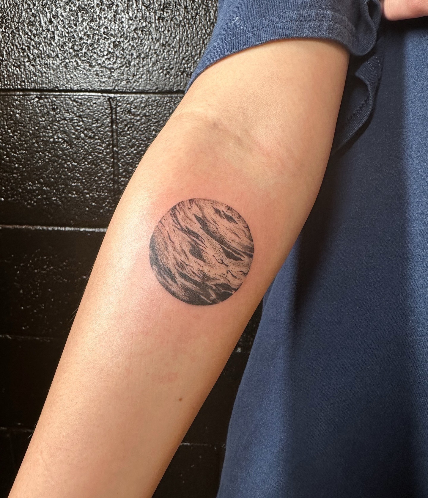 Stylized globe tattoo with textured details Tattoo Design