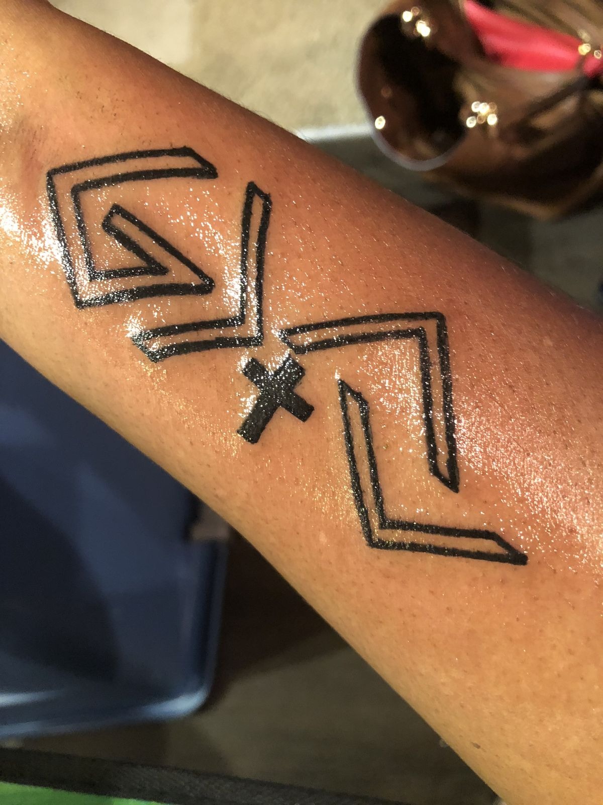 Bold Mountains and Symbol Arm Tattoo Tattoo Design