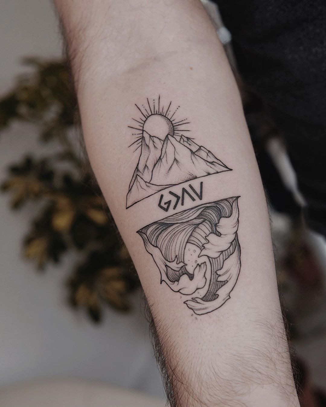 God is Greater Than the Highs and Lows with Romans Verse Tattoo Design