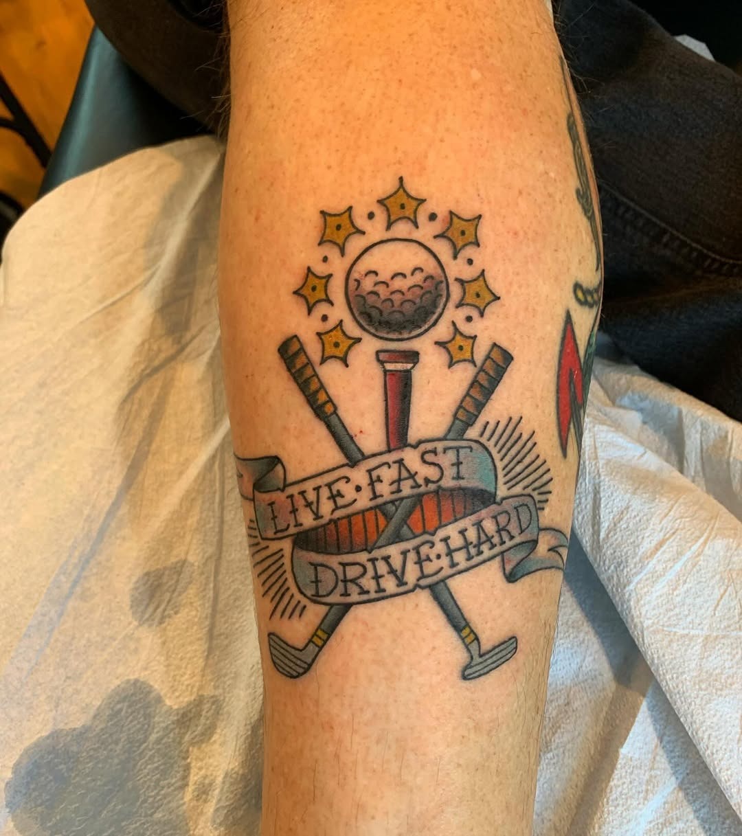Inspiring tattoo for passionate golfers Tattoo Design
