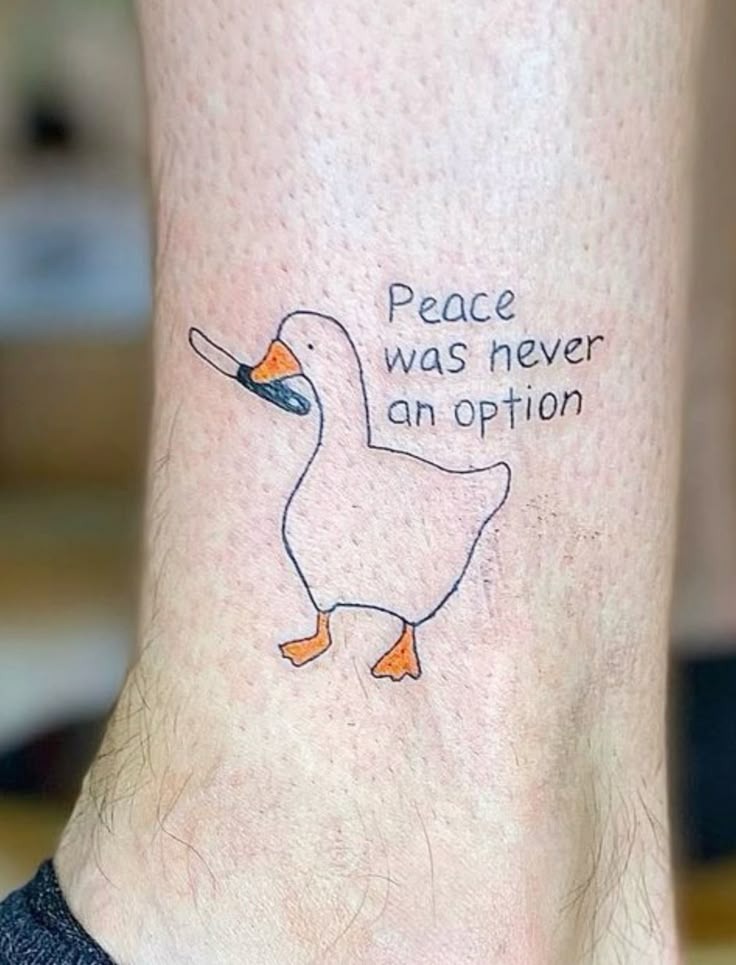 Cowboy Goose With Vintage Charm Tattoo Design