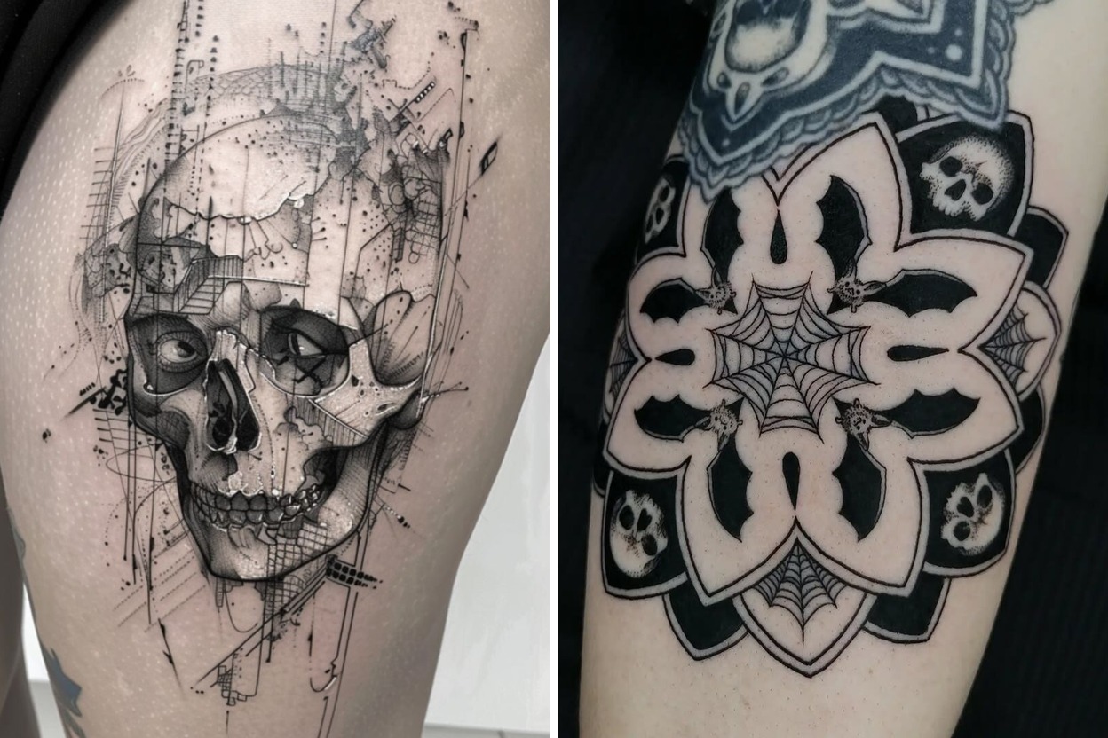 36+ Goth Tattoo Ideas Full of Meaning and Personal Style Featured Lookbook Collage