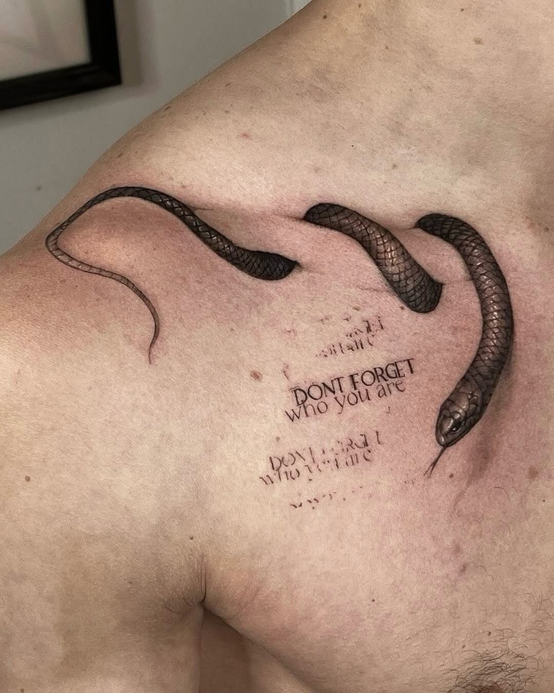Serpentine whispers of gothic elegance Tattoo Design
