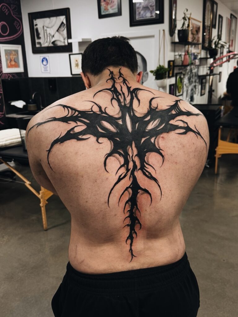 Gothic Cross Backpiece Tattoo Tattoo Design