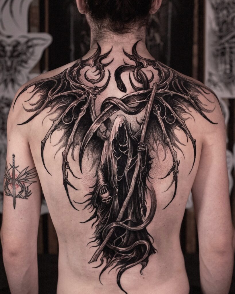 Grim Reaper Back Piece Tattoo Tattoo Design