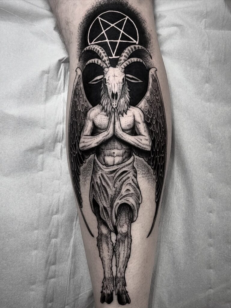 The Goat-Headed Guardian Tattoo Design