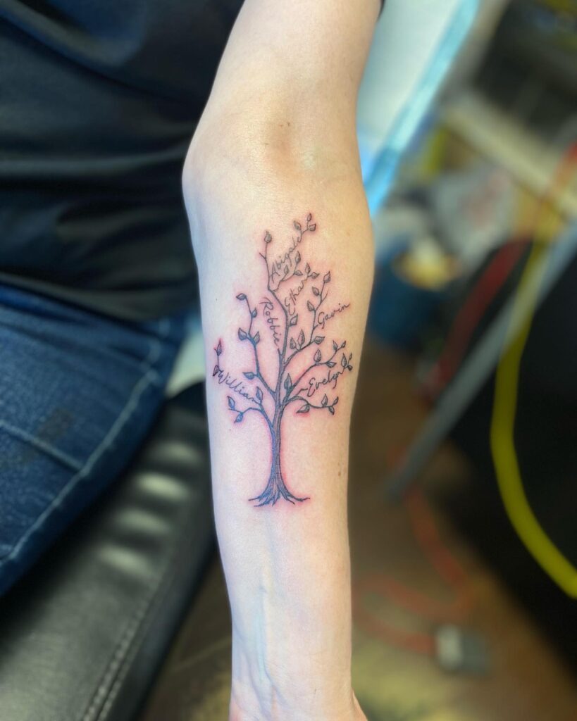 Butterflies with Birthdates Tattoo Design