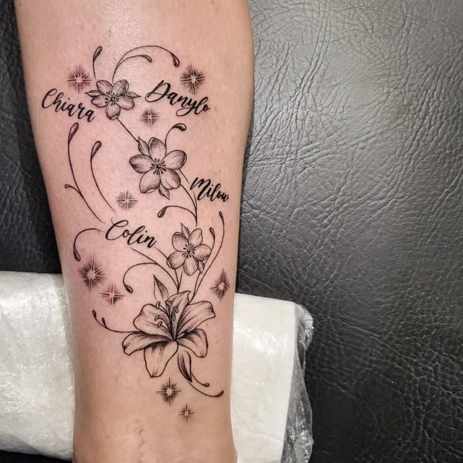 Butterfly Name Tattoo Tattoo Design