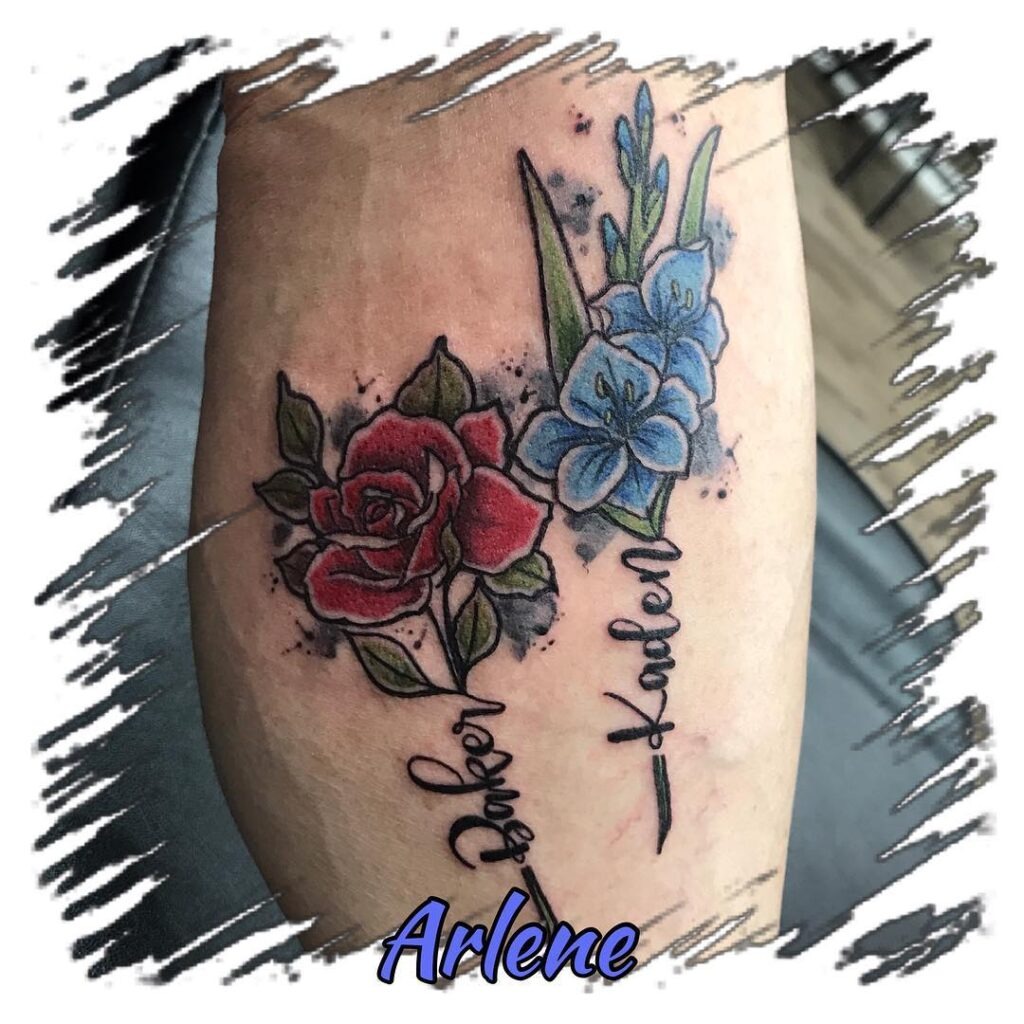 Flowers Grandchildren Tattoo Ideas Tattoo Design