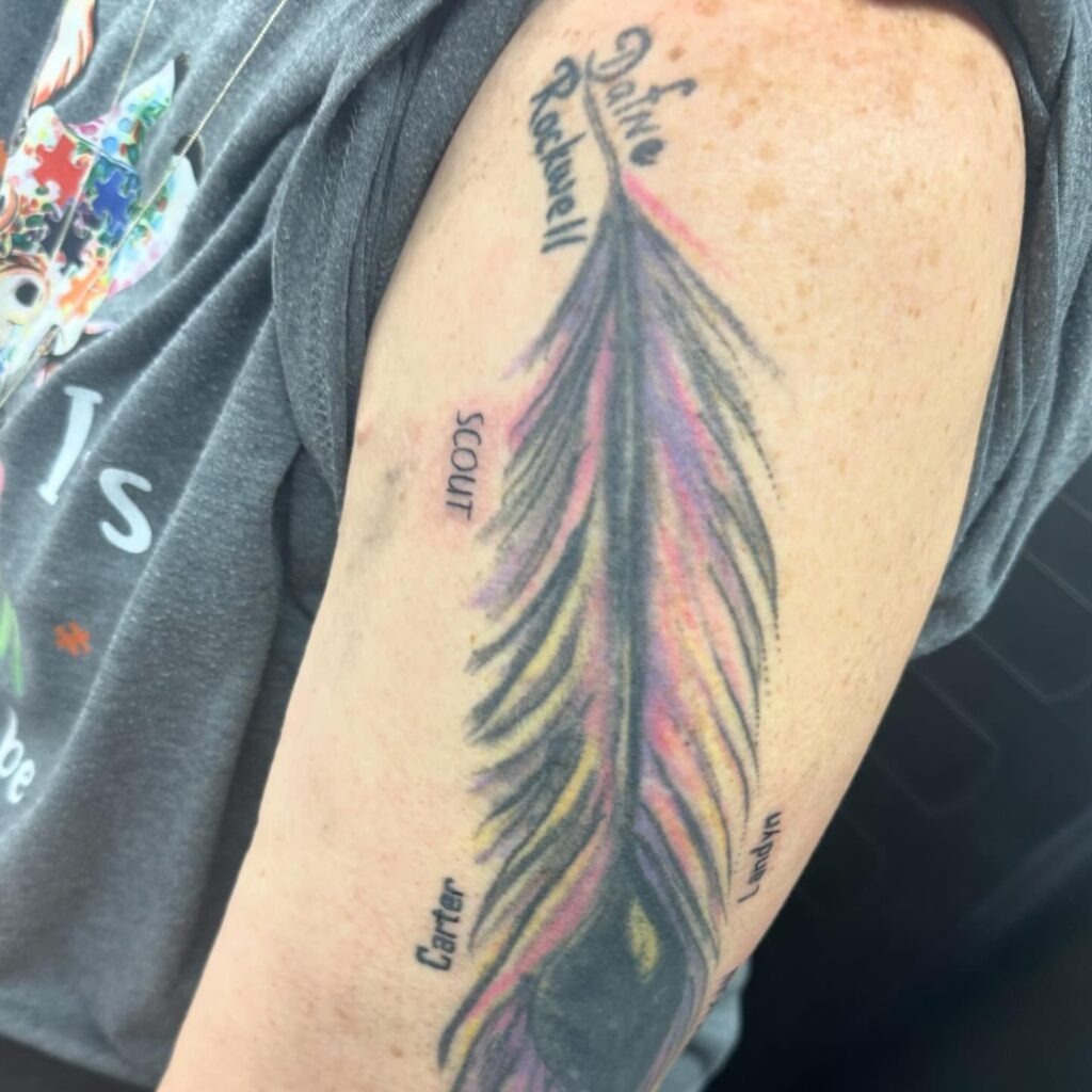 Grandchildren's Footprints Tattoo Design