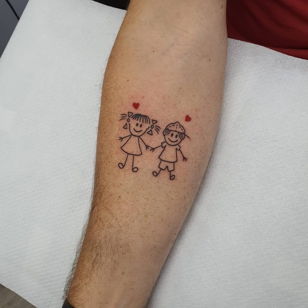 Small/ Minimalist Grandchildren Tattoo Ideas Tattoo Design